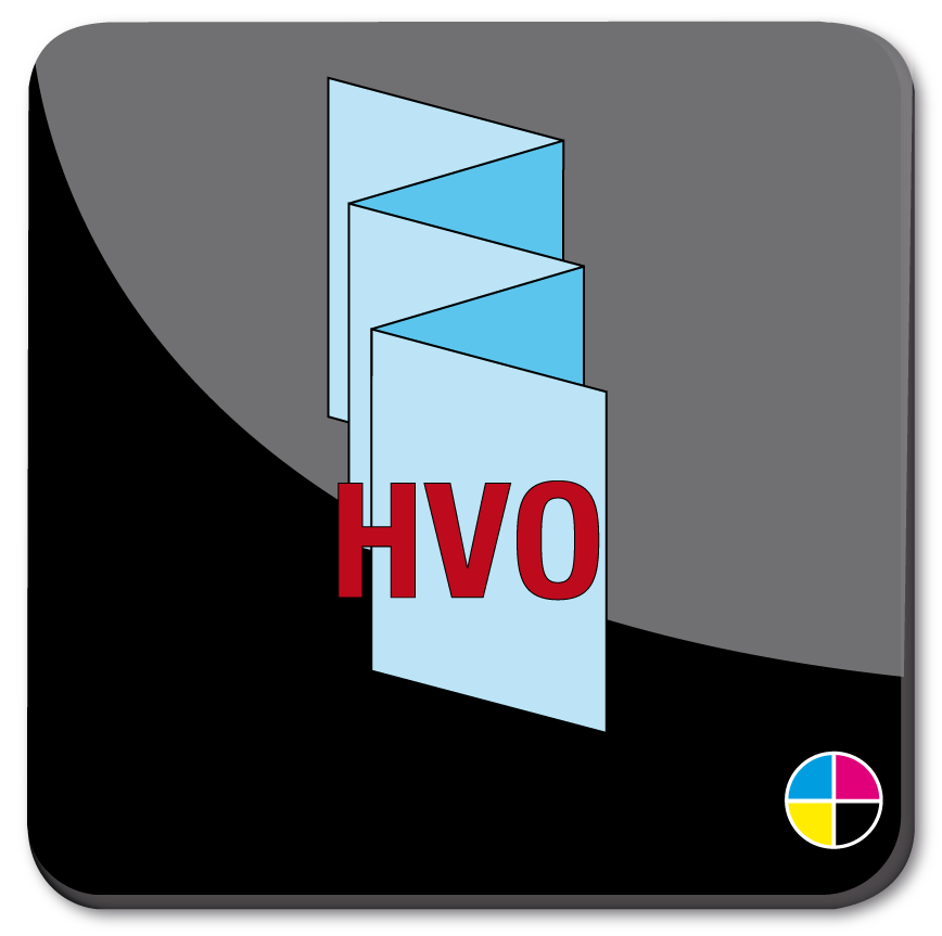 Toon details van 5.0 Flyers gevouwen met 4 slagen parallel zigzag op HVO