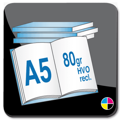 Toon details van Brochures A5  80 gr Recycled HVO gelijmd