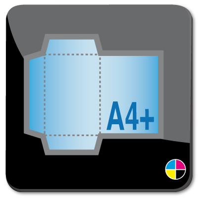 Toon details van 4 Mappen gestanst A4+